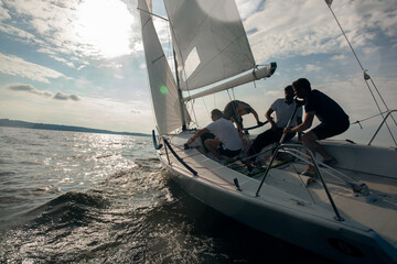 Sailing yacht race. Yachting. Sailing regatta. - Powered by Adobe