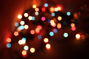Background with multicolored bokeh. The background is out of focus.