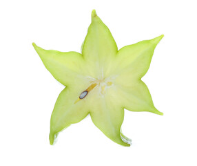 star fruit - carambola isolated on white background (starfruit)