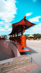 Fototapeta na wymiar Buddhistische Gebetsmühle