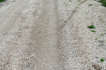 The road of stones and earth