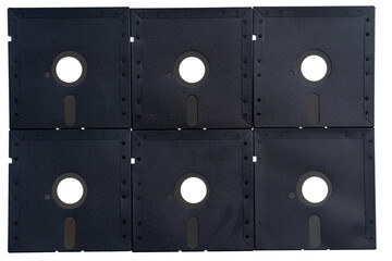 Floppy disks 5.25 on a white background