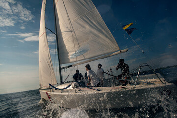 Sailing yacht race. Yachting. Sailing regatta.