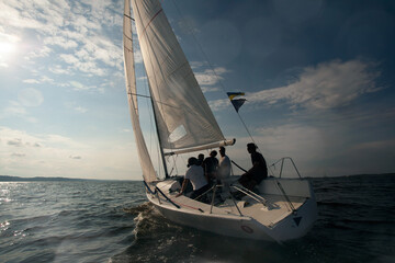 Sailing yacht race. Yachting. Sailing regatta.