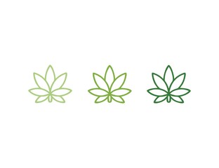 marijuana leaves idea logo icon symbol inspiration template
