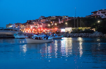 Luxury yachts moored in Porto Cervo