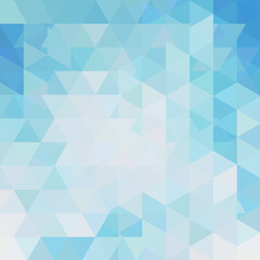Geometric pattern, triangles vector background in blue  tones. Illustration pattern