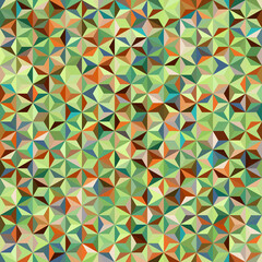 Abstract seamless background consisting of green, brown triangles. Geometric design for business presentations or web template banner flyer. Vector illustration