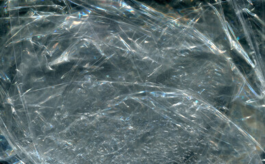 photo texture crumpled polyethylene of a dark shade of color