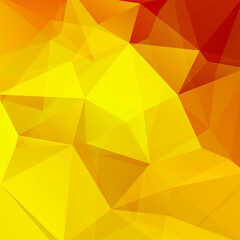 Geometric pattern, polygon triangles vector background in yellow  tones. Illustration pattern