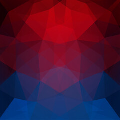 Abstract polygonal vector background. Geometric vector illustration. Creative design template. Red, blue colors.