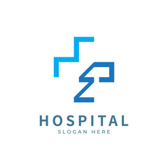 Health logo with initial letter M Z, Z M, M Z logo designs concept.