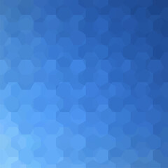 Geometric pattern, vector background with hexagons in blue  tones. Illustration pattern