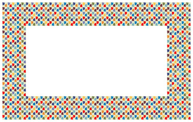 Mosaic rectangle frame. Vector illustration