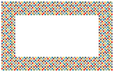 Mosaic rectangle frame. Vector illustration