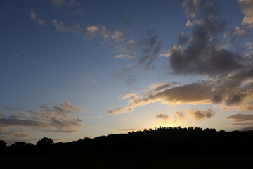 sunset in the mountains
