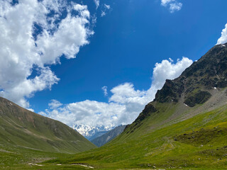 Green slopes of the northern Elbrus region.