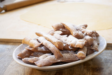 Mardi gras fritters typical of Carnival