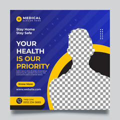 Medical Social Media Post & Square Flyer Templates