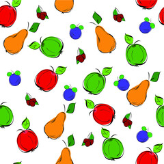 Colorful fruits pattern