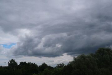 Obraz na płótnie Canvas clouds over Poland announcing storms