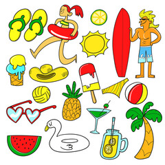 Set of summer doodle