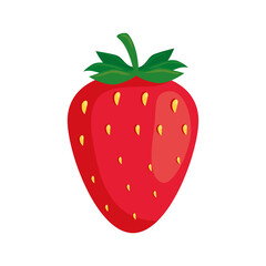 strawberry fruit icon, on white background