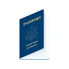 United States of America Passport Realistic vector illustration