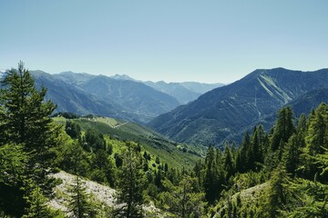 Beautiful view of Saint Dalmas de Valdeblore, Alpes Maritimes, France