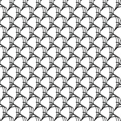 Obraz premium Vector abstract transparent geometric ornament monochrome black and white seamless pattern background tile 