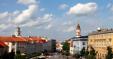 Obraz premium View of the old town of Vilnius