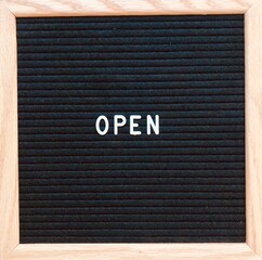 word board letters note inspirational quote morning message words to live by on sign personal note hopeful come back soon open for business reopen
