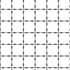 Vector abstract transparent geometric ornament monochrome barbed wire seamless pattern background tile 