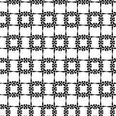 Vector abstract transparent geometric ornament monochrome black and white seamless pattern background tile 