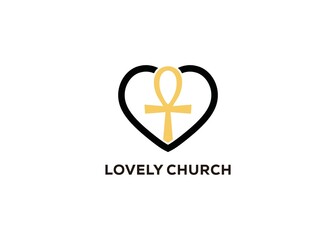 symbol lovely church Logo Template Design inspiration