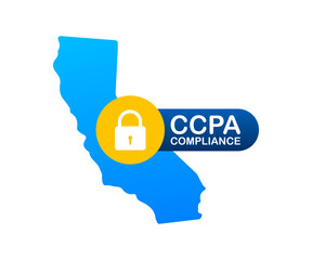 Ccpa, great design for any purposes. Security vector icon. Website information. Internet security. Data protection.