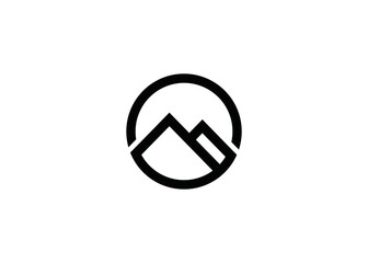 symbol icon mountain or initial M. Logo Template Design inspiration