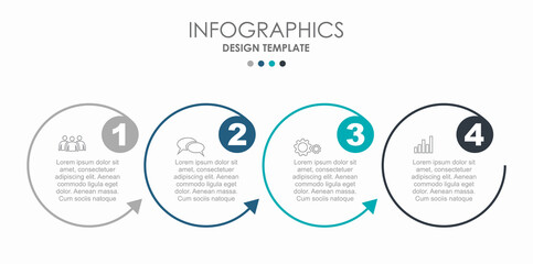 Obraz premium Infographic design template with place for your data. Vector illustration.