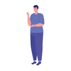 Fototapeta premium Isolated avatar man vector design