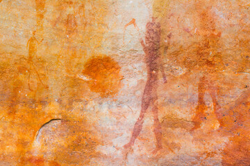 Human figures, Salmanslaagte Bushman Rock Art Trail, Clanwilliam, Cederberg Mountains, Western Cape province, South Africa, Africa