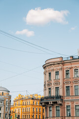 Fototapeta na wymiar European old buildings in Saint Petersburg, Russia