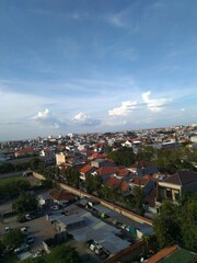 the view of the city of Surabaya is above the height, suitable for the background