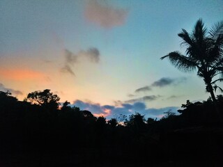 sunset in the mountains