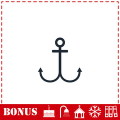 Anchor icon flat