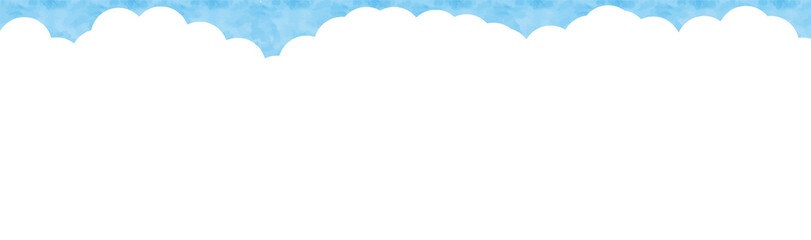 入道雲の背景、夏の空、青空、晴天、夏休み、空の背景、綺麗な空、水彩調