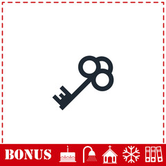 Key icon flat