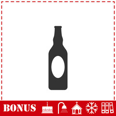 Bottle icon flat