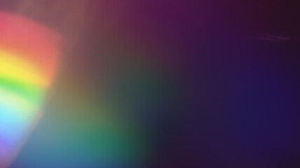 Rainbow Multciolor Optical Flare Abstract Bokeh and Light Leaks Photo Overlays with Camera Lens Film Burn Defocused Blur Reflection Bright Sunlights. Use in Screen Overlay Mode for Photo Processing.