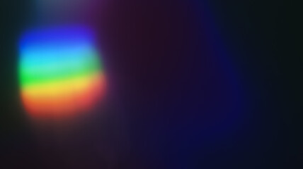Rainbow Multciolor Optical Flare Abstract Bokeh and Light Leaks Photo Overlays with Camera Lens Film Burn Defocused Blur Reflection Bright Sunlights. Use in Screen Overlay Mode for Photo Processing.