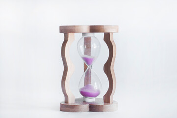 Hourglass on a white background. Time